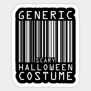 Halloween Barcode Costume (White)[HT] Sticker